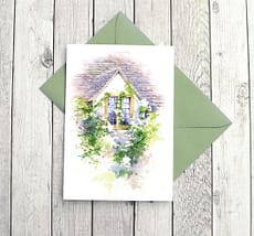 Window Roses Fine Art Card