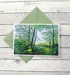 Palette Knife Wood Fine Art Card