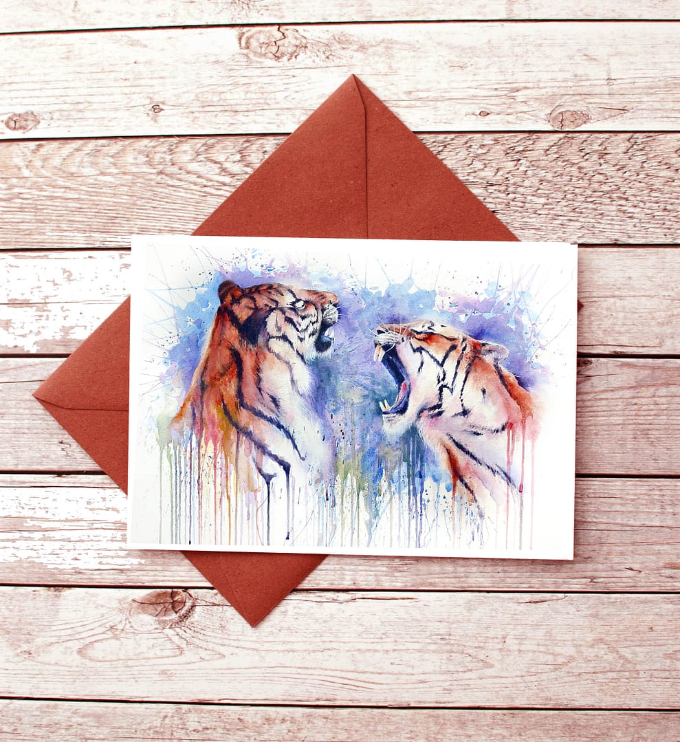 Tigers Roar Fine Art Card